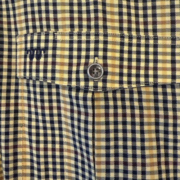 King Ranch - Quilted Shoulder & Elbows Mens L Plaid Shooting Dress Shirt NWOT - Picture 7 of 9